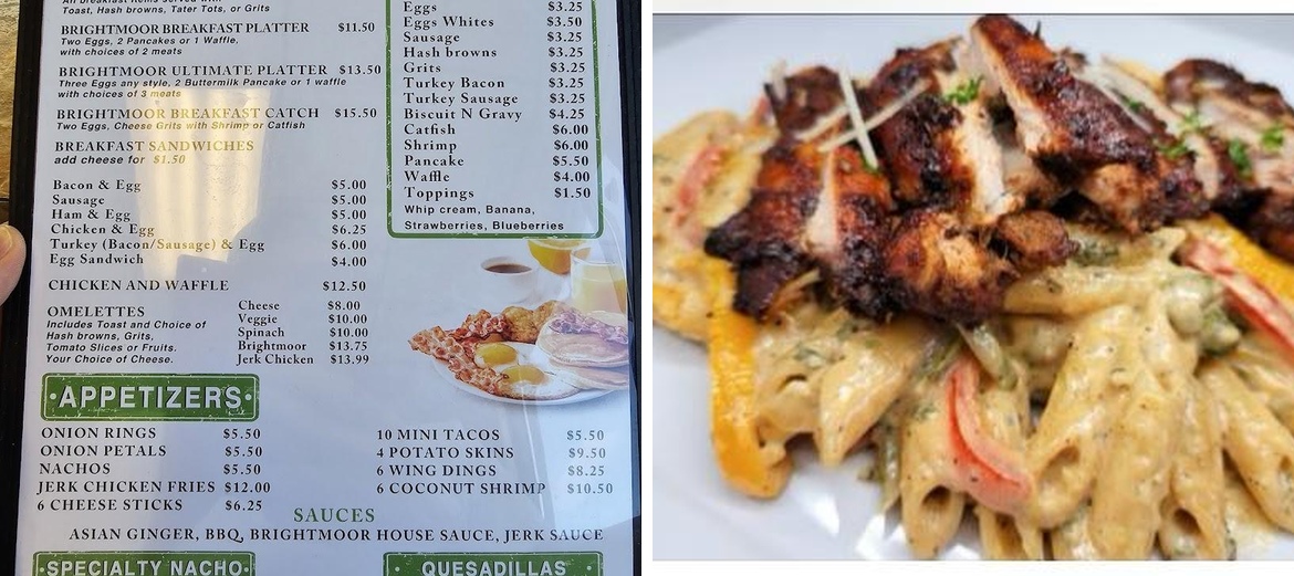 Brightmoor Family Grille Menu
